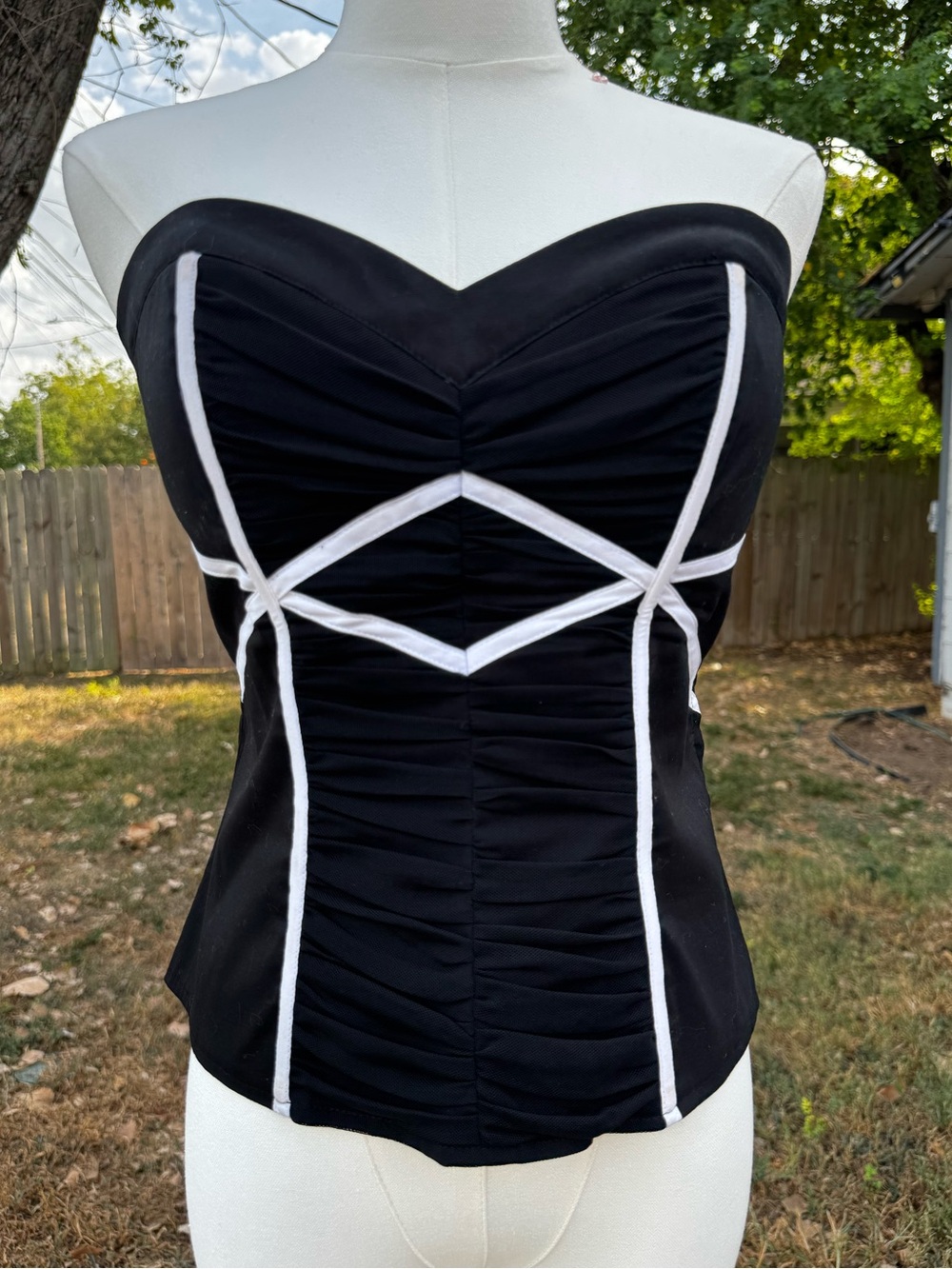 Vintage Y2K Bebe Ruched Corset Top